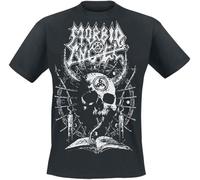 RAZAMATAZ Morbid Angel 'Horned Skull' Black T-Shirt, Black, Large