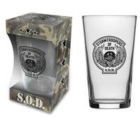 razamataz S.O.D. STORMTROOPERS OF DEATH BEER GLASS SPEAK ENGLISH OR DIE PINT