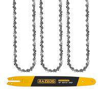RazEdg 16 Inch Bar and Chain Combo, 3/8" LP Pitch, 050" Gauge, 55 Drive Links, Fits STIHL 021, MS 170 MS 180, MS 180 c, MS 210, MS 211, and More - S55 (1 Bar + 3 Chains)