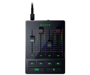 Razer Audio Mixer - Analog Audio Mixer - 4-channel Interface with Mute Buttons - XLR Input with Preamp - Plug and Play - OBS streaming | Black