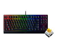 Razer BlackWidow V3 Tenkeyless - Yellow Switch Numeric Keypad Gaming Keyboard, Mechanical, Yellow Base, Clear Housing, Chroma RGB, Heavy Duty Aluminum Top Plate, Indexable ABS Key Cap, English, US Layout