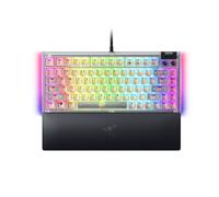 Razer BlackWidow V4 75% Phantom White - Hot-swappable mechanical gaming keyboard - Orange Tactile Switches - Media roller with 2 dedicated media keys - RGB - US Layout | Phantom White Edition