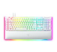 Razer BlackWidow V4 Pro (Green Switch) - Mechanical Gaming Keyboard (Clicky Mechanical Switches, Command Dial and 8 Dedicated Macro Keys, Multi-Function Roller, Wrist Rest) QWERTY US Layout | White