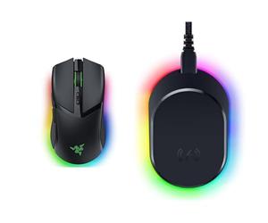 Razer Cobra Pro - Customizable Wireless Gaming Mouse Chroma RGB Black + Mouse Dock Pro & Charging Puck - Magnetic Wireless Charging Dock (Hyperspeed 4K, 8 RGB Chroma lighting) - Black