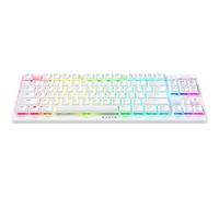 Razer DeathStalker V2 Pro TKL Wireless Gaming Keyboard: Low-Profile Optical Switches - Linear Red - HyperSpeed Wireless & Bluetooth 5.0-50 Hr Battery - Ultra-Durable Coated Keycaps - RGB - White