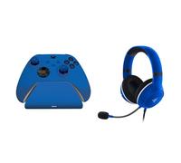 Razer Essential Duo Bundle - Wired Headset and Quick Charger for Xbox Controllers (Kaira X, Charging Stand, 50mm Drivers, Hyperclear Cardioid Mic, Quick Charge) Blue