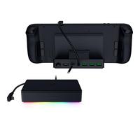 Razer Handheld Dock Chroma | For Mobile Gaming & Tablets, Compatible with iPhone 16, Steam Deck, ROG Ally, Switch & More, USB-C, USB-A (3), HDMI, GbE