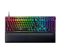 Razer Huntsman V2 (Purple Switch) - Optical Gaming Keyboard with Near-Zero Input Latency (Clicky Optical Switches, Doubleshot PBT Keycaps, Ergonomic Wrist Rest) US Layout | Black