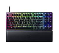 Razer Huntsman V2 Tenkeyless (Purple Switch) - Optical Gaming Keyboard (Clicky Optical Switches, Doubleshot PBT Keycaps, Ergonomic Wrist Rest) US Layout |Black