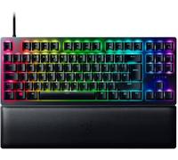 Razer Huntsman V2 Tenkeyless (Red Switch) - Optical Gaming Keyboard (Doubleshot PBT Keycaps, Detachable USB Type-C Cable, Ergonomic Wrist Rest) QWERTY UK Layout | Black