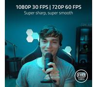 Razer Kiyo - Streaming Camera with Ring Lighting (USB Webcam, HD Video 720p, 60 FPS, Compatible with Open Broadcaster Software, Xsplit, Autofocus, Ca