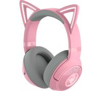 Razer Kraken Kitty V2 BT Wireless RGB Headset: Chroma RGB Kitty Ears & Earcups - Bluetooth 5.2-40 mm Drivers - Noise-Cancelling Mics - Lightweight - 40 Hr Battery w/Type C Charging - Quartz Pink