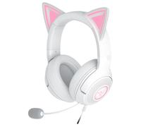 Razer Kraken Kitty V2 - Wired RGB Headset with Kitty Ears for gaming and streaming (325 g, TriForce 40 mm Drivers, HyperClear Cardioid Mic, Surround Sound) White