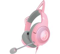 Razer Kraken Kitty V2 Wired RGB Headset Quartz Pink 7.1 Surround Kitty Ears Mic