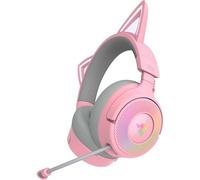 Razer Kraken Kitty V3 Pro Wireless RGB Gaming Headset: Chroma RGB Kitty Ears - 2.4 GHz, Bluetooth 5.3, USB A - Super Wideband Mic - 40mm Drivers - THX Spatial Audio - Comfortable Ear Cushions - Pink
