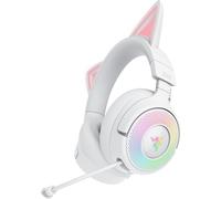 Razer Kraken Kitty V3 Pro Wireless RGB Gaming Headset: Chroma RGB Kitty Ears - 2.4 GHz, Bluetooth 5.3, USB A - Super Wideband Mic - 40mm Drivers - THX Spatial Audio - Comfortable Ear Cushions - White