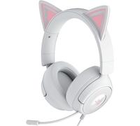 Razer Kraken Kitty V3 X - Wired Kitty Headset for Gaming - Iconic Kitty Ears - 270g Lightweight - HyperClear Cardioid Mic - TriForce 40 mm Drivers - 3,5mm Audio Jack | White