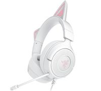 Razer Kraken Kitty V3 X Wired Gaming Headset: Kitty Ears - HyperClear Cardioid Mic - 40 mm Drivers - 7.1 Surround Sound - Comfy Ear Cushions - Cross-Platform via 3.5mm PC, PS5, Xbox, Switch 2 - White