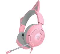 Razer Kraken Kitty V3 X Wired Gaming Headset: Kitty Ears - HyperClear Cardioid Mic - 40 mm Drivers - 7.1 Surround Sound - Comfy Ear Cushions - Cross-Platform via 3.5mm PC, PS5, Xbox, Switch 2 - Pink