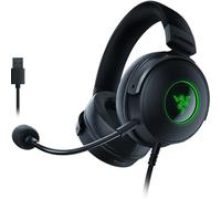 Razer Kraken V3 HyperSense Wired USB Gaming Headset w/Haptic Technology: Triforce Titanium 50mm Drivers - THX Spatial Audio - Hybrid Fabric & Leatherette Memory Foam Cushions - Detachable Mic