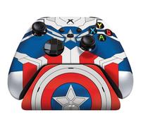 Razer Limited Edition Captain America Wireless Controller & Quick Charging Stand Bundle for Xbox Series X|S, Xbox One: Impulse Triggers - Textured Grips - 12hr Battery Life - Magnetic Secure Charging