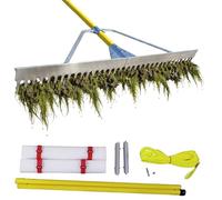 Razer Rake or Collapsible All-Purpose Aluminum Lake and Landscape Weed Rake | For removal of weeds, leaves, & floating scum, this shoreline & beach landscaping tool keeps areas clear