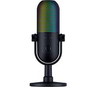 Razer Seiren V3 Chroma - RGB USB Microphone with Tap-to-Mute (Stream and Game Reactive Lighting, Supercardioid Condenser Mic, Digital Gain Limiter and Built-in Shock Absorber) Black