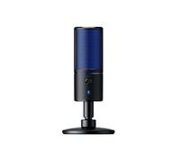 Razer Seiren X for PlayStation - USB Condenser Microphone for Streaming on the PS4 and PS5 (Compact with Shock Absorber, Supercardioid Recording Pattern, Mute Button) Black-Blue