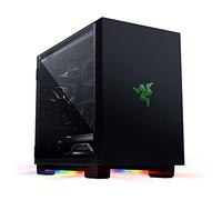 Razer Tomahawk Mini-ITX Gaming Case: Dual-Sided Tempered Glass Swivel Doors, Ventilated Top Panel, Chroma RGB Underglow Lighting, Built-in Cable Management, Classic Black
