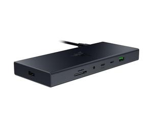 Razer USB 4 Dock - High-Speed Dock for Gaming and Productivity - 14-Port Design - Dual Display Support, Device Charging (3x USB-C, 5x USB-A, HDMI, DisplayPort, Gigabit Ethernet, 3.5mm Audio) Black