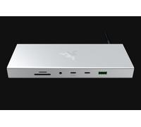 Razer USB 4 Dock - 14-port High Speed Dock for Gaming and Productivity - Dual Display Support, Charging Devices (3x USB-C, 5x USB-A, HDMI, DisplayPort, Gigabit Ethernet) White