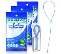 RAZOKO Floss Threaders | Dental Floss Threaders for Braces, Bridges, and Implants |210PCS (Pack of 3)