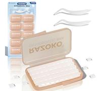 RAZOKO Orthodontic Wax for Braces-Pre-sectioned Dental Wax Square with Strong Adhesion,500 Counnt Food Grade Comfort Protection Safe for Kids & Adults,Portable Travel Case,Strawberry