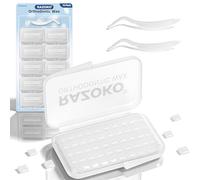 RAZOKO Orthodontic Wax for Braces-Pre-sectioned Dental Wax Square with Strong Adhesion,500 CounntFood Grade Comfort Protection Safe for Kids & Adults,Portable Travel Case,Unscented