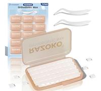 RAZOKO Orthodontic Wax for Braces-Pre-sectioned Dental Wax Square with Strong Adhesion,750 Counnt Food Grade Comfort Protection Safe for Kids & Adults,Portable Travel Case,Strawberry