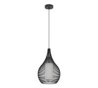 Eglo Razoni 1 Black Wire Teardrop Single Pendant Light