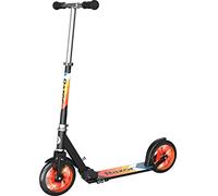 Razor A5 Lux Light-Up Kick Scooter, Orange, Lighted Large Wheels, Folding Scooter for Riders Up to 220 lbs