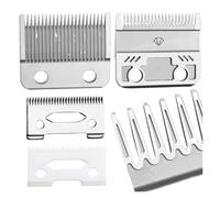 Razor Blade Head WAHFOX Groove Tooth Unique Design Compatible with WAHL | Compatible with Magic Hair Clipper Clip Pro 2 Holes Hair Trimmer Replacement Blades Set(WB108ACS)