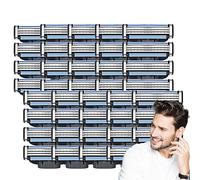Razor Blade Refills for Men, 3-Bladed Razors for a Smooth Shave,Manual Razor Blades Refills for Mens, Upgrade Dual Lubrication Sharp Blade, Razor Blade Refills (40)