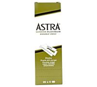 Razor Blades Club Astra Double Edge Razor Blades, 100 Count - Platinum-Coated Stainless Steel DE Safety Razor Blades (20 Packs of 5), Made in Russia