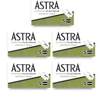 Razor Blades Club Astra Green Double Edge Razor Blades, 25-Count, Platinum Coated Stainless Steel for Safety Razors and Traditional Wet Shaving