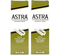 Razor Blades Club Astra Green Double Edge Safety Razor Blades, 200 Count - Compatible with Most Standard DE Razors
