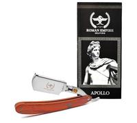 Razor Blades Club Roman Empire Shaving Apollo Straight Razor | Professional Barber Razor for Beard, Mustache and Contours, Silver, 1 Unit (1 Pack)