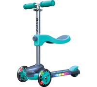 Razor Childrens Scooter Tricycle Rollie Teal LED Trike Stand or Seated Age 2.5-6