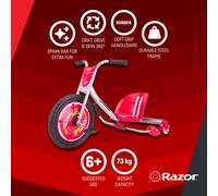 Razor Flash Rider 360 Trike for Kids Aged 6+ - Spark Bar, Dual inclined casters