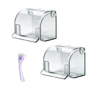 Razor Holder Compatible with Billie, 2-Pack ABS Shower Holder with Cover