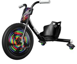 Razor RipRider 360 Lightshow - Trike with Rear Casters and with Motion-Activated Multi-Color Lights, 3 Wheeled Drifting Ride-On for Kids Ages 5 and Up
