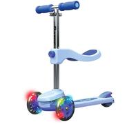 RAZOR Rollie Kids' 2-in-1 Convertible Kick Scooter - Blue, Blue