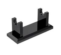 Razor Stand for On the Go - 15 cm Horizontal Brackets, Non-Slip Acrylic Base, Bathroom , Care Accessories for Men, Barber Vanity Dad, Travel Shower, Workplace Storage Area, black, see