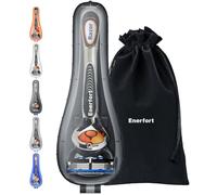 Razor Travel Case - Razor Protector Case Cover with Soft Storage Bag for Gillette Fusion5 ProGlide Razors by Enerfort - Black
